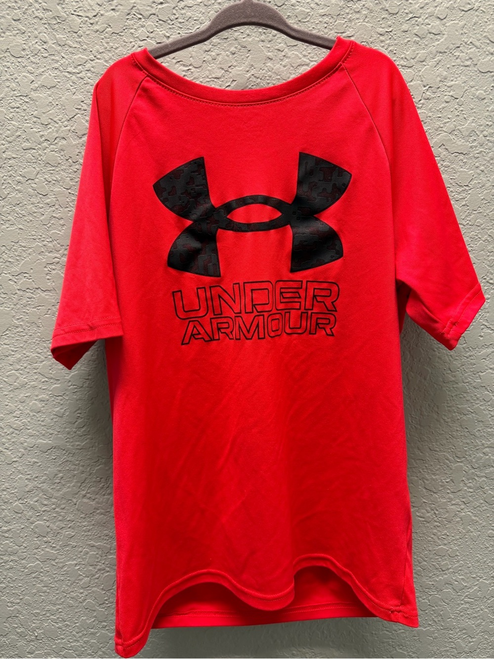 Under Armour Red Tee with Black Logo